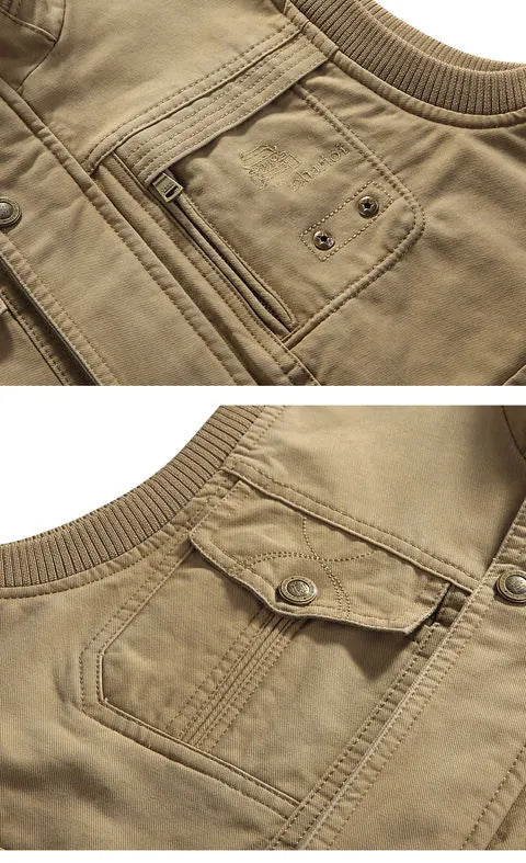 Men’s Vintage Multi-Pocket Vest – Sleeveless Utility Jacket | Classic Outdoor Style