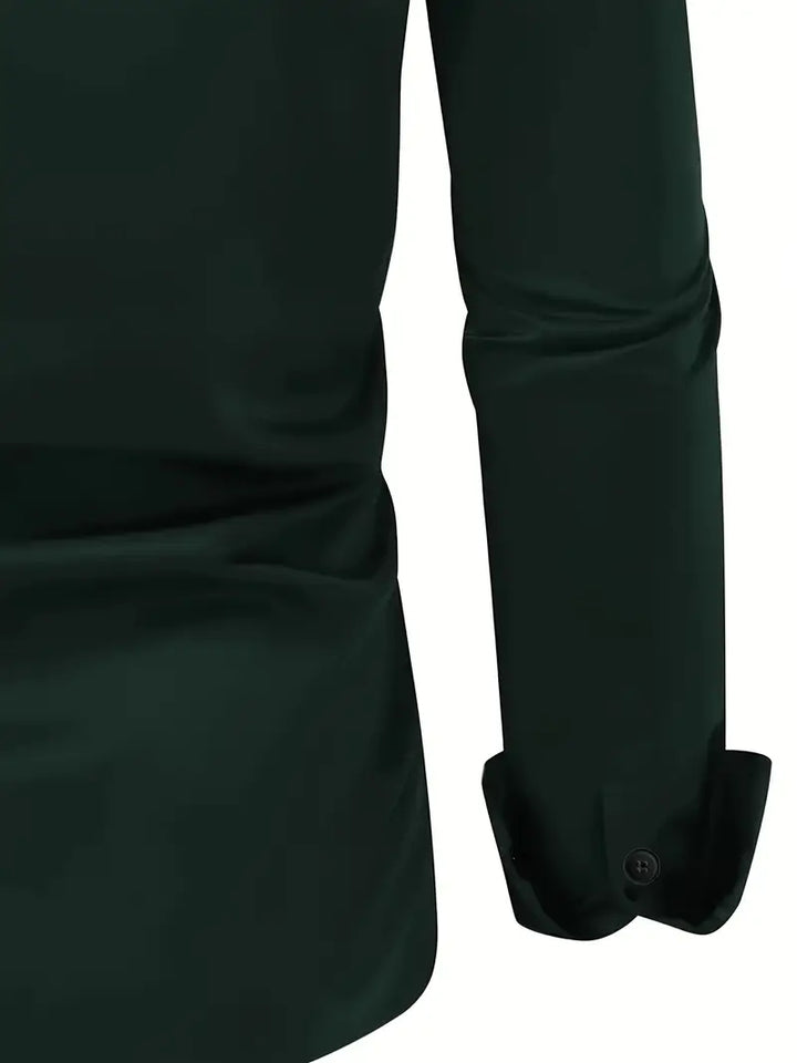 Men’s Formal Dress Shirt – Long Sleeve Ceremony Shirt – Classic Elegant Style for Events