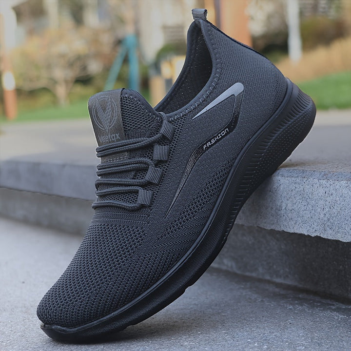 Men’s Lightweight Breathable Knit Running Shoes – Slip-On Comfort &amp; All-Day Performance