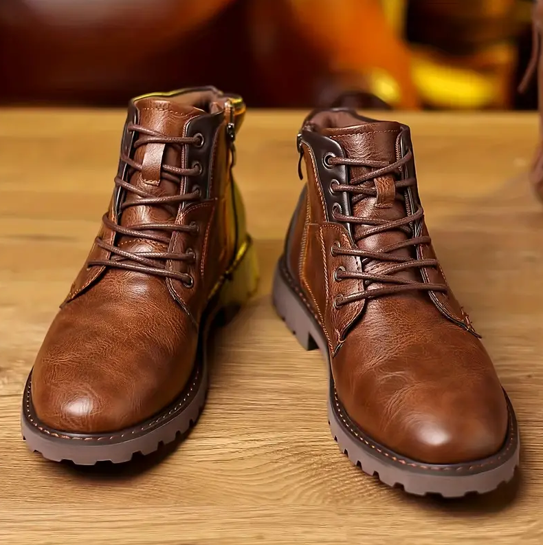 Men’s Leather Boots – Classic Durable Casual &amp; Workwear Style