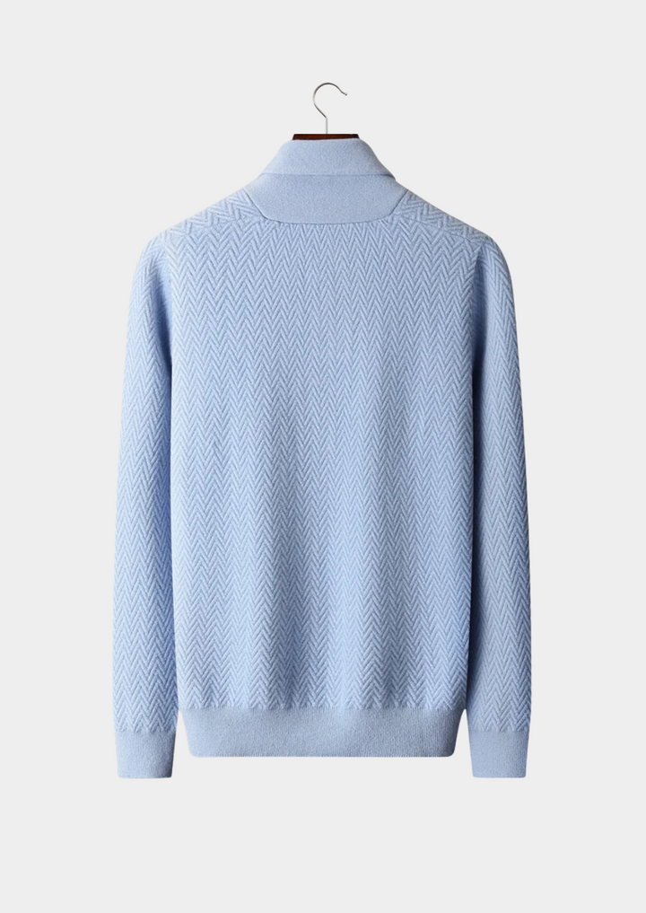 Men’s Zigzag Button Sweater – Classic Button-Front Design