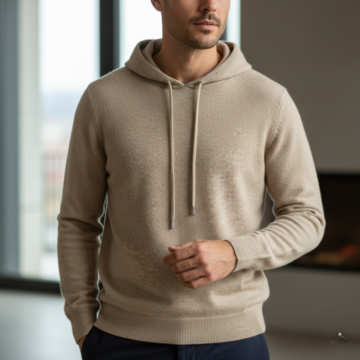 Men’s Cashmere Hoodie – Luxury Soft Knit, Warm Lightweight Comfort