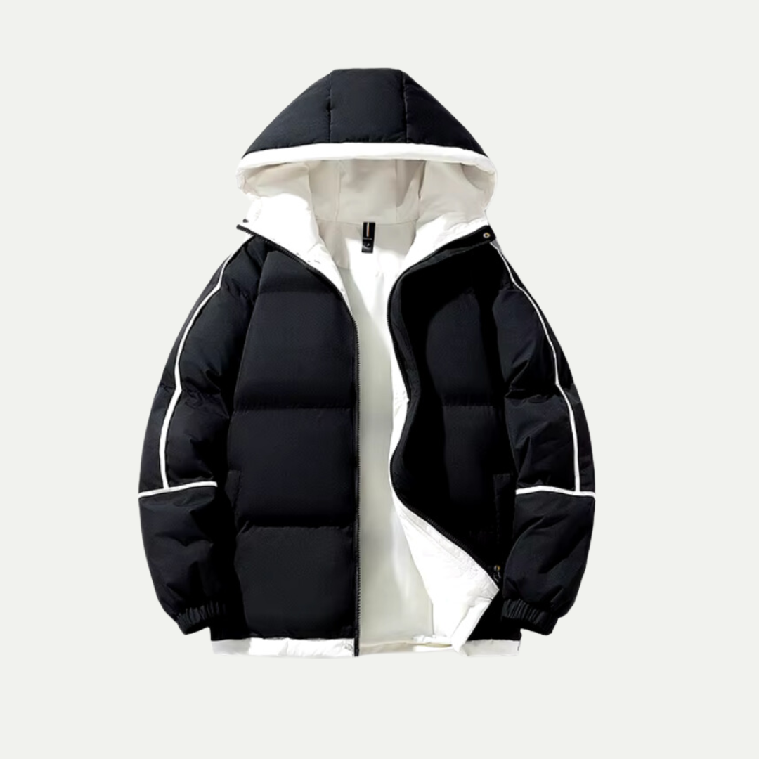 Men Quilted Hooded Jacket – Clean Casual Design