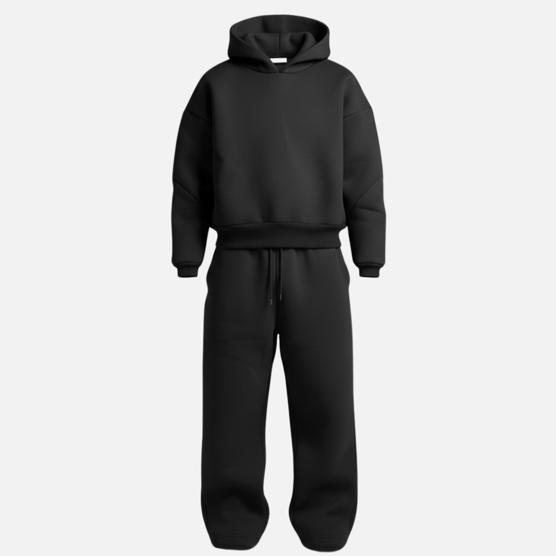 Men’s Oversized Streetwear Tracksuit Set – Hoodie &amp; Sweatpants
