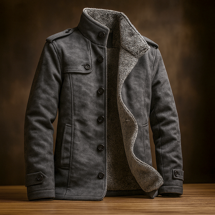 Trenton Men’s Suede Overcoat – Classic Long Soft-Touch Coat