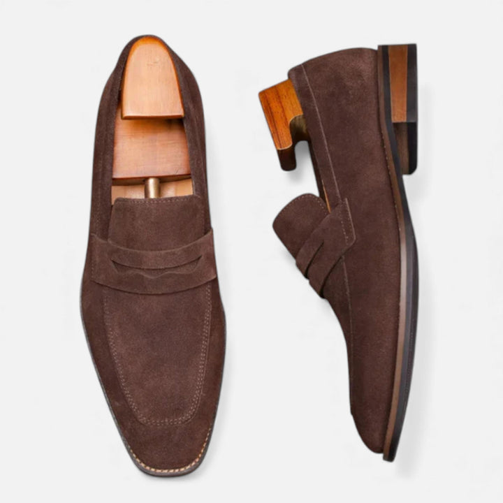 Milvaly | Mens Penny Loafers Leather