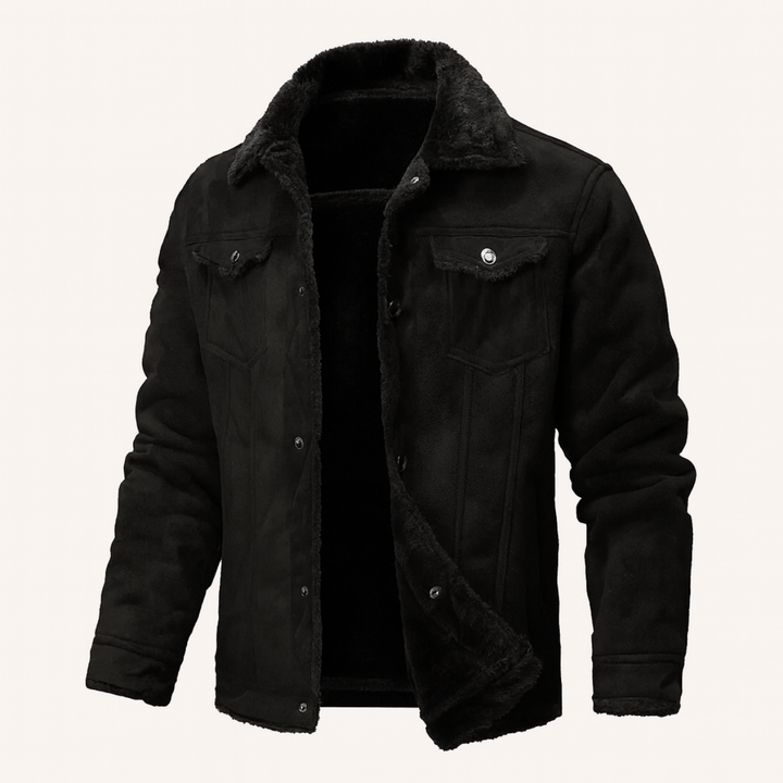The Quebec Fleece Lined Suede Leather Jacket for Men