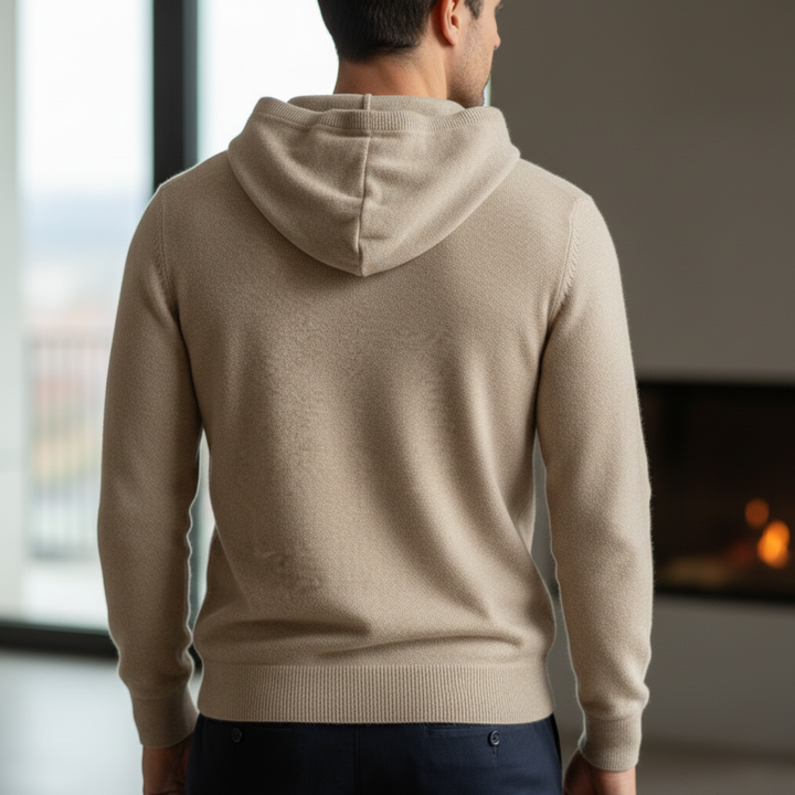 Men’s Cashmere Hoodie – Luxury Soft Knit, Warm Lightweight Comfort