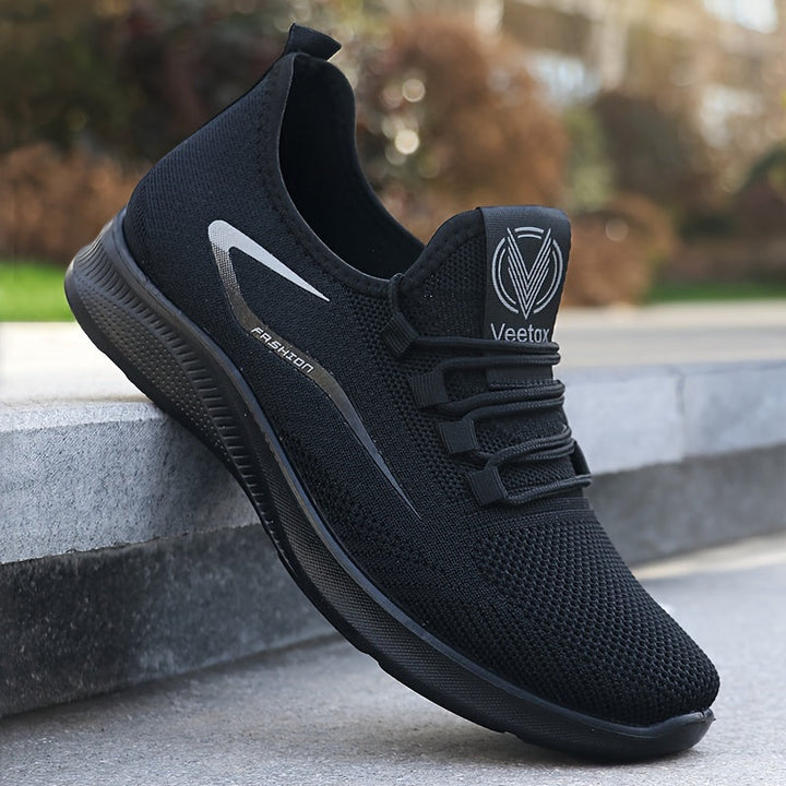 Men’s Lightweight Breathable Knit Running Shoes – Slip-On Comfort &amp; All-Day Performance