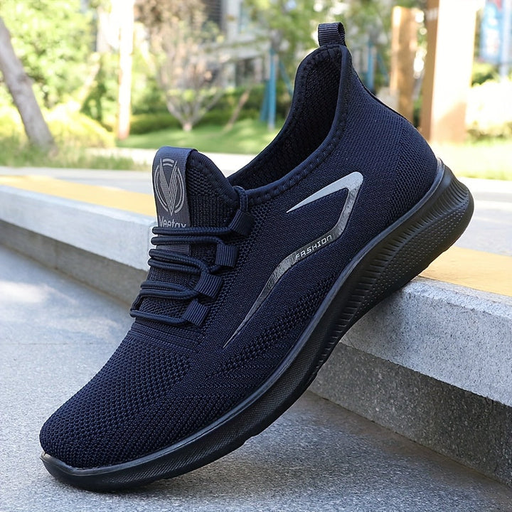 Men’s Lightweight Breathable Knit Running Shoes – Slip-On Comfort &amp; All-Day Performance