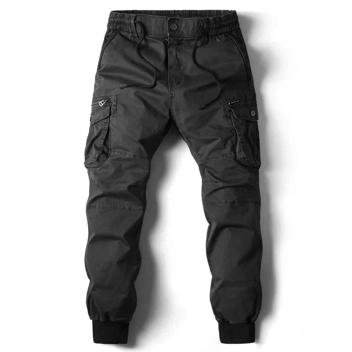 Men’s Cargo Jogger Pants Drawstring Elastic Waist Tactical Utility Trousers