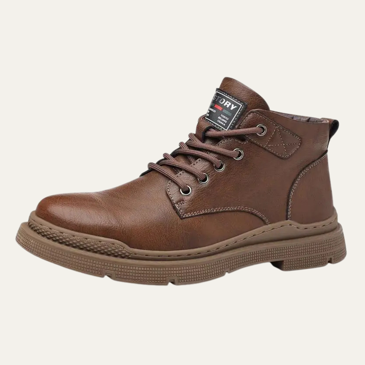 The Silverfield Men’s Classic Orthopedic Lace Up Leather Ankle Snow Boots