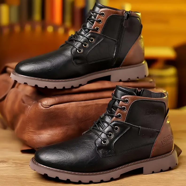 Men’s Leather Boots – Classic Durable Casual &amp; Workwear Style