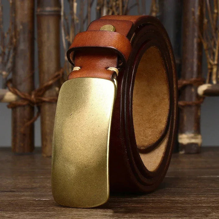 Hercules Men Waist Brass Buckle Belt
