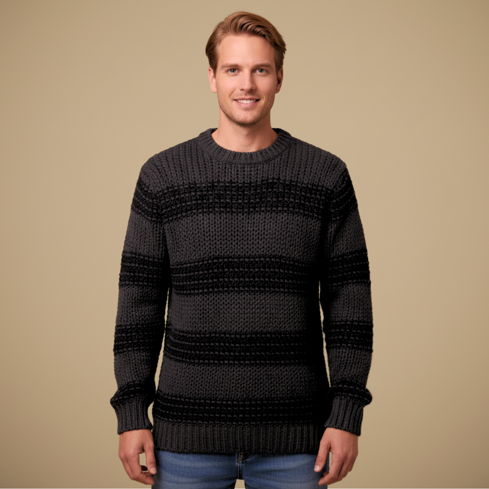 Men’s Lightweight Stretch Pullover – Soft Crew Neck Sweater | Everyday Comfort Fit