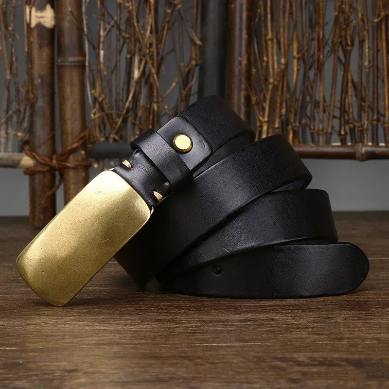 Hercules Men Waist Brass Buckle Belt