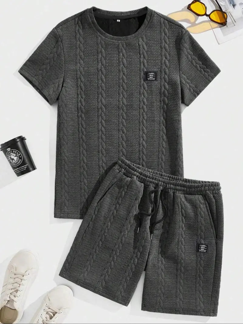 Men’s Casual T-Shirt and Shorts Set Relaxed Fit Lounge Outfit