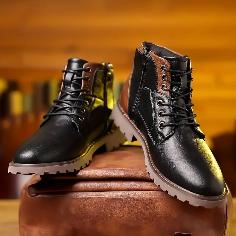 Men’s Leather Boots – Classic Durable Casual &amp; Workwear Style