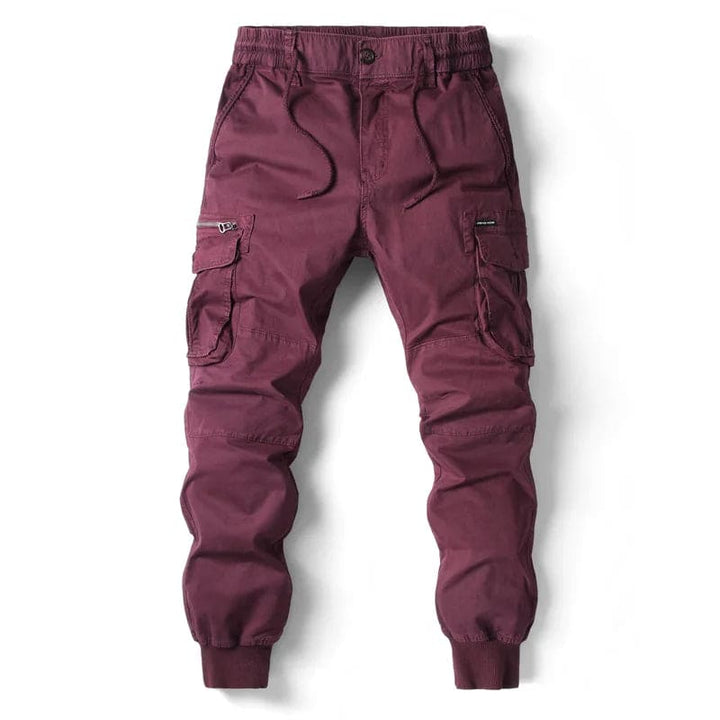 Men’s Cargo Jogger Pants Drawstring Elastic Waist Tactical Utility Trousers