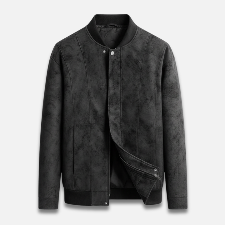 Men’s Classic Suede Bomber Jacket