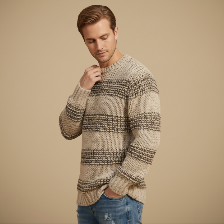 Men’s Lightweight Stretch Pullover – Soft Crew Neck Sweater | Everyday Comfort Fit