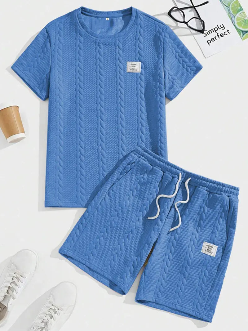 Men’s Casual T-Shirt and Shorts Set Relaxed Fit Lounge Outfit