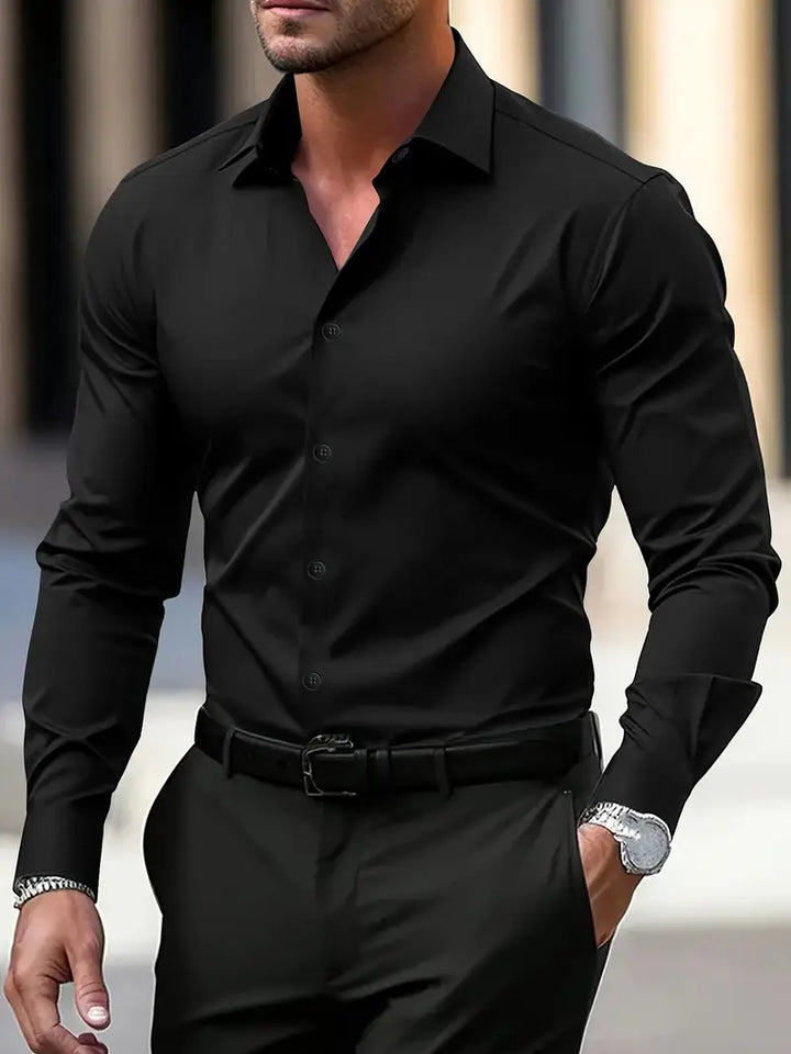 Men’s Formal Dress Shirt – Long Sleeve Ceremony Shirt – Classic Elegant Style for Events
