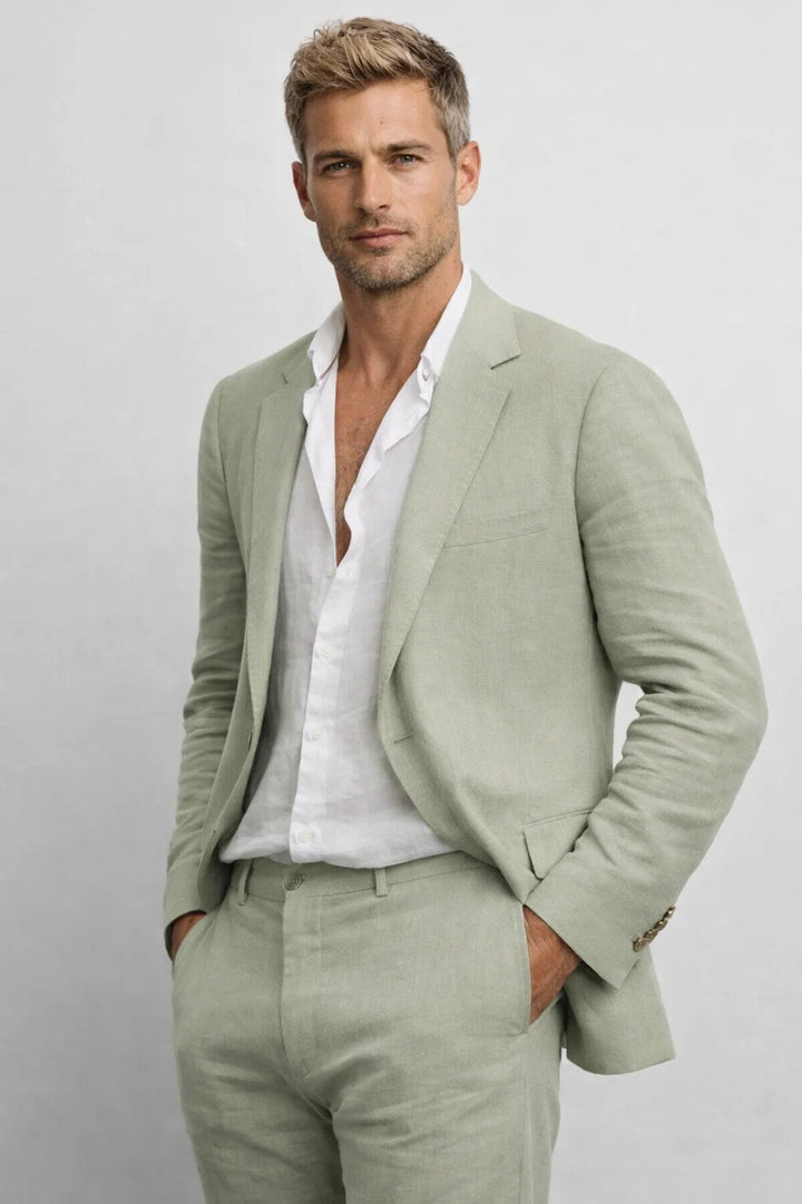 Men’s Suit Set | Regular Fit Two-Piece Crew Neck Suit