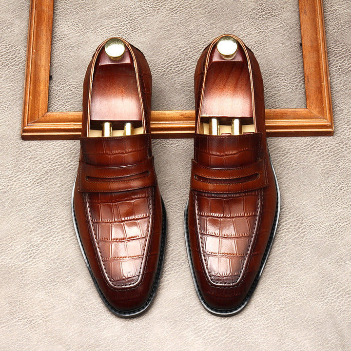 Men’s Crocodile Men Pattern Leather Loafers – Elegant, Durable &amp; Comfortable
