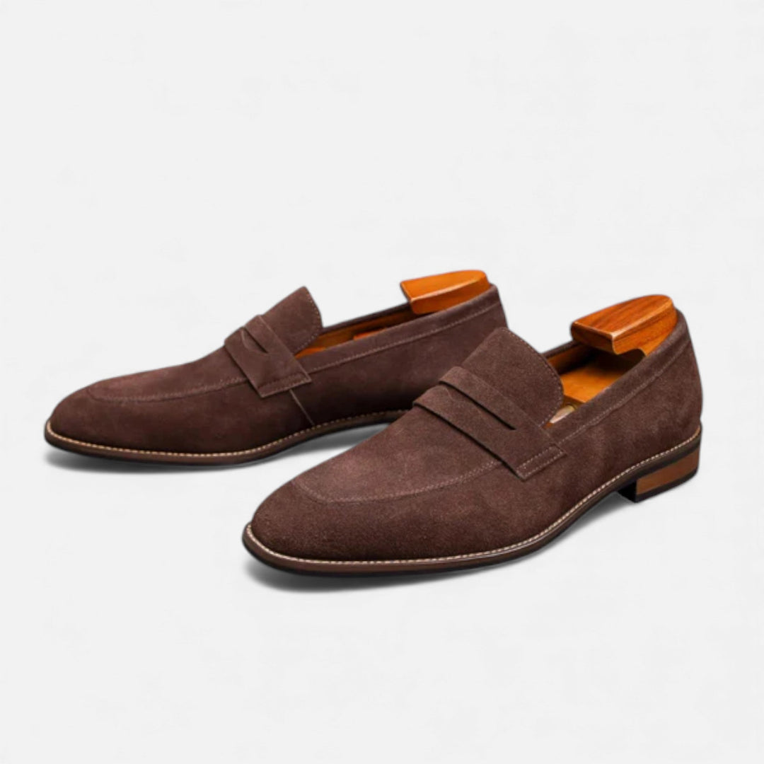 Milvaly | Mens Penny Loafers Leather
