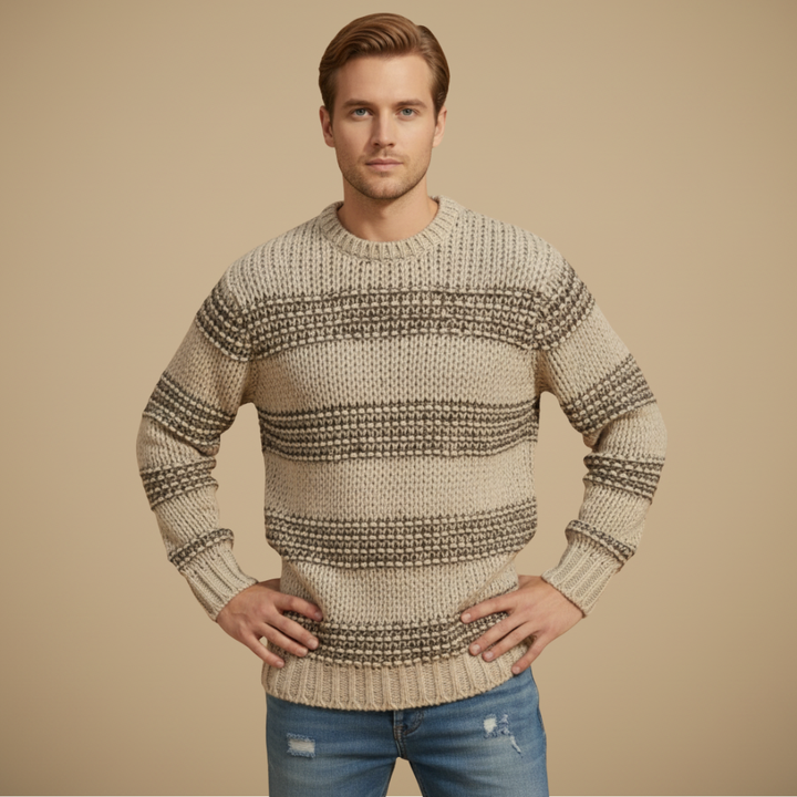 Men’s Lightweight Stretch Pullover – Soft Crew Neck Sweater | Everyday Comfort Fit