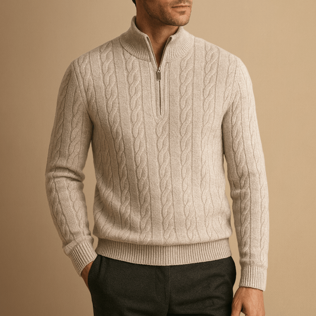 Bennett | Merino Men Wool Half Zip Jumper