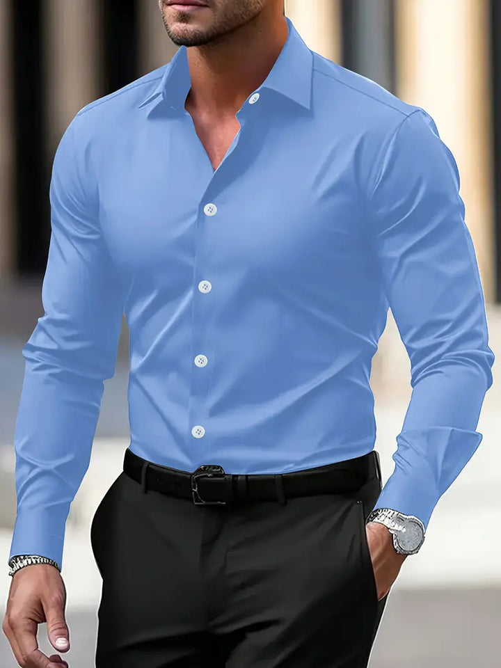 Men’s Formal Dress Shirt – Long Sleeve Ceremony Shirt – Classic Elegant Style for Events