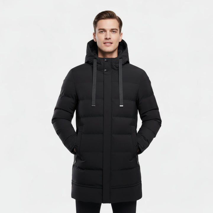Men’s Longline Puffer Coat – Ultra-Warm, Windproof &amp; Winter Protection