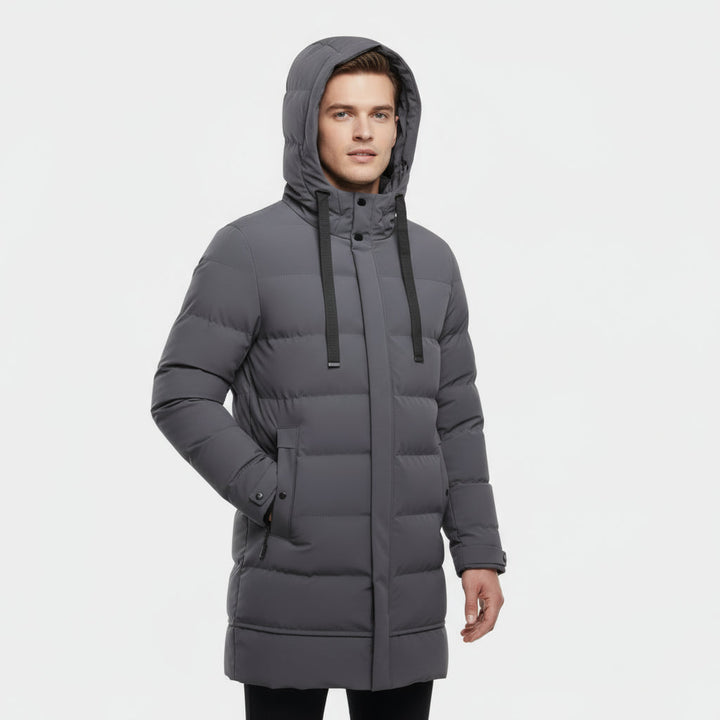 Men’s Longline Puffer Coat – Ultra-Warm, Windproof &amp; Winter Protection