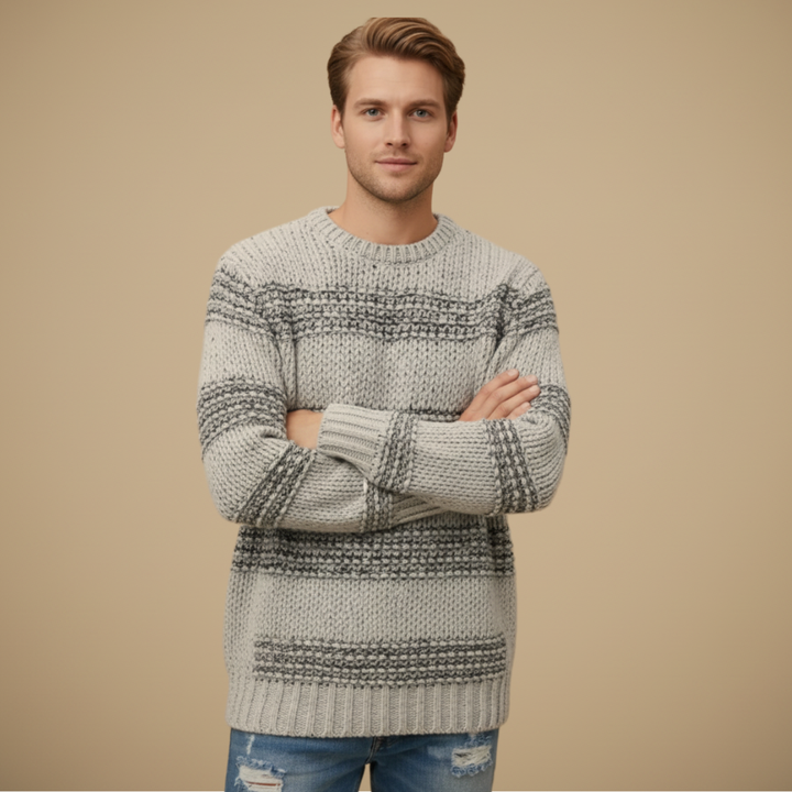 Men’s Lightweight Stretch Pullover – Soft Crew Neck Sweater | Everyday Comfort Fit