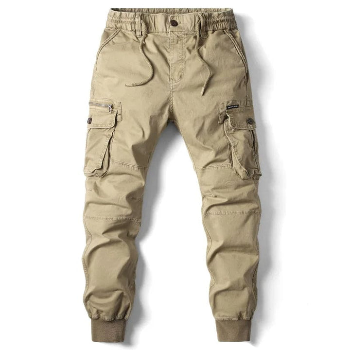 Men’s Cargo Jogger Pants Drawstring Elastic Waist Tactical Utility Trousers