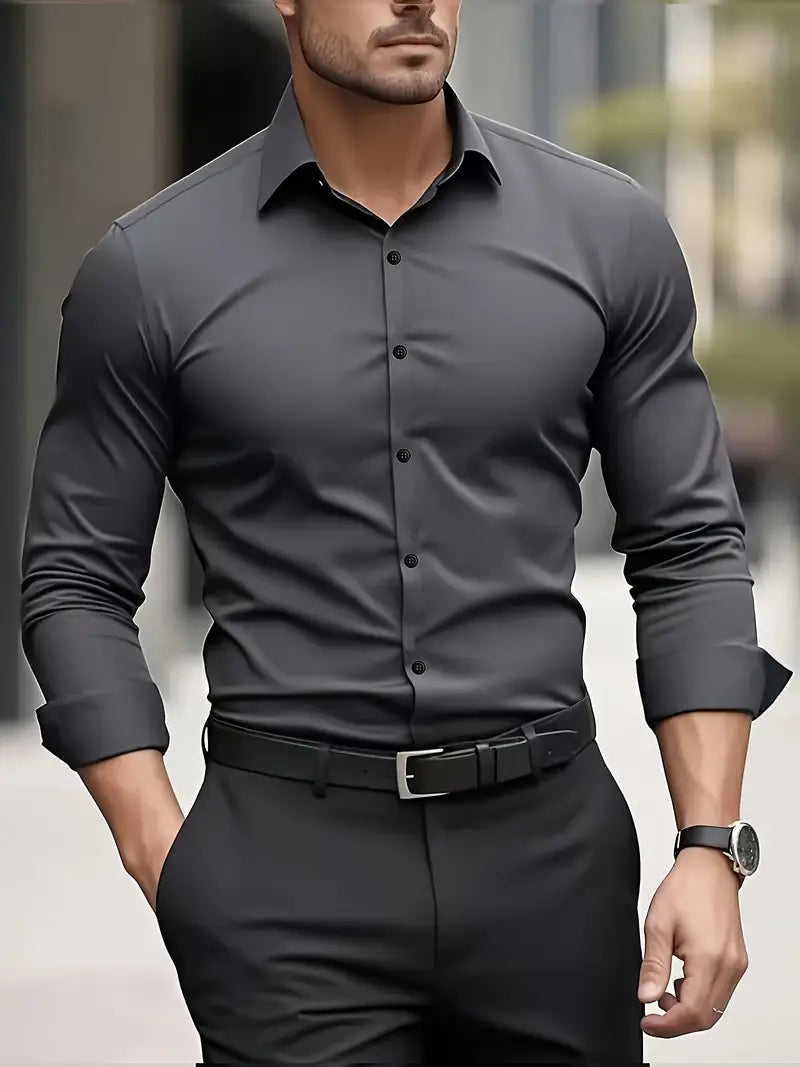 Non Iron Shirt | Wrinkle Free | Slim Fit | Button-Up Shirt | Men&