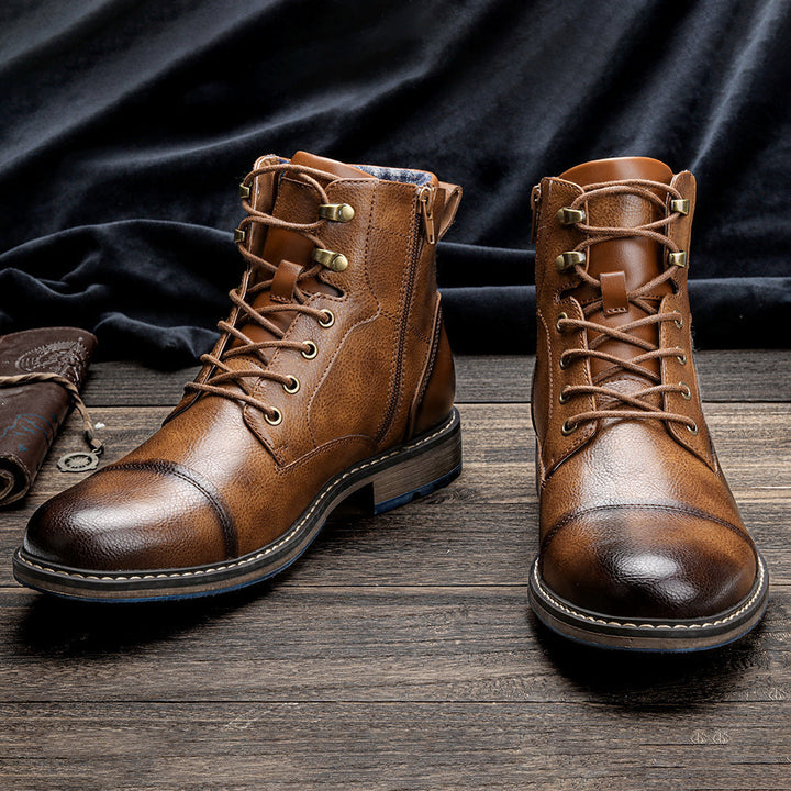 Frontier Leather Boots – Durable Men’s Classic Outdoor Footwear Orthopedic Support