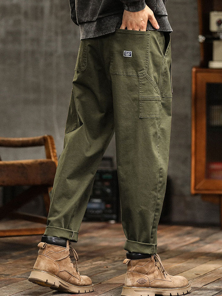 Men’s Casual Cargo Jogger Pants Elastic Waist Relaxed Fit Everyday Trousers