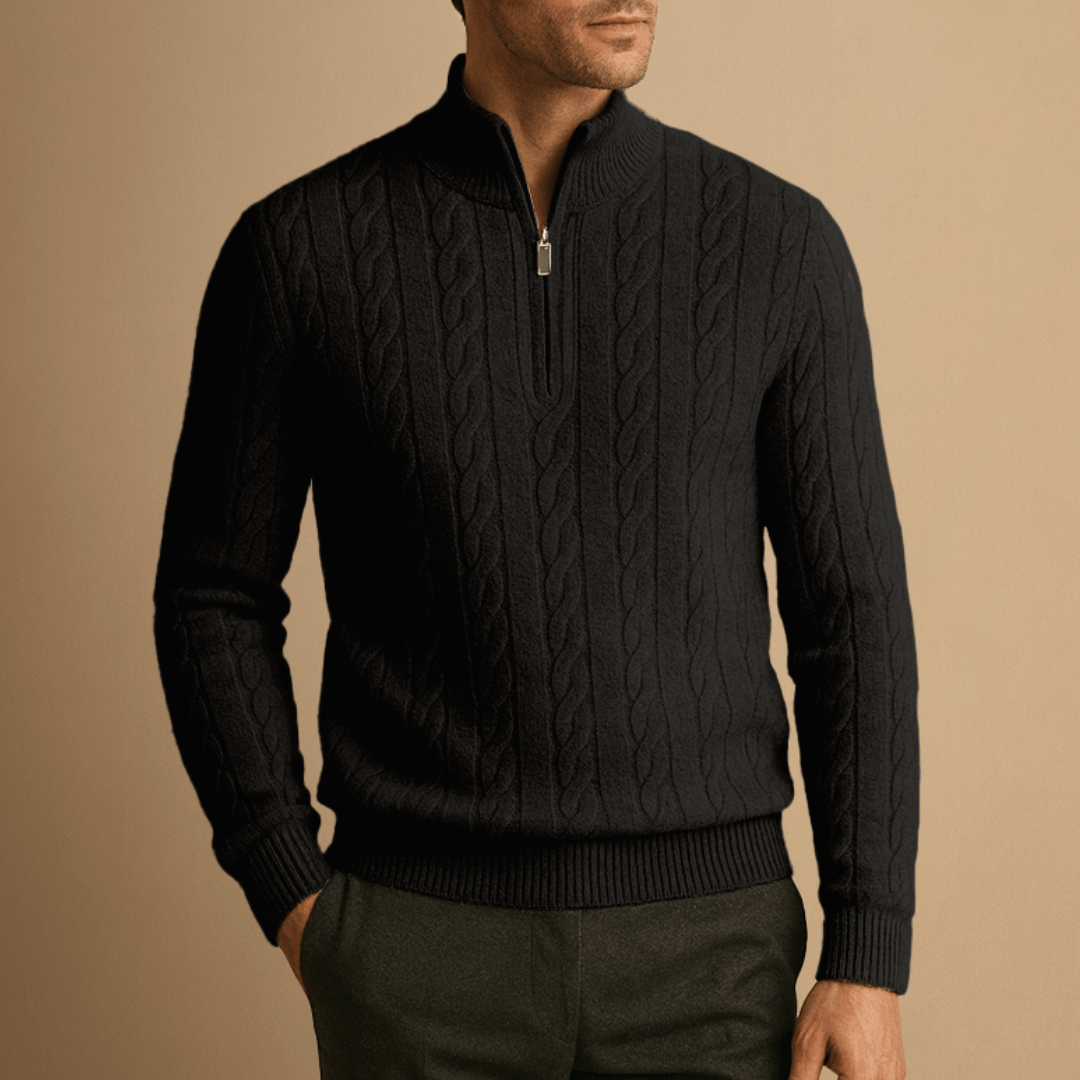 Bennett | Merino Men Wool Half Zip Jumper