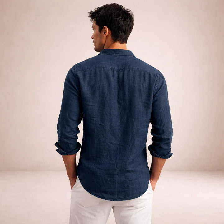 Men’s Linen Shirt | Regular Fit Breathable Long Sleeve Shirt