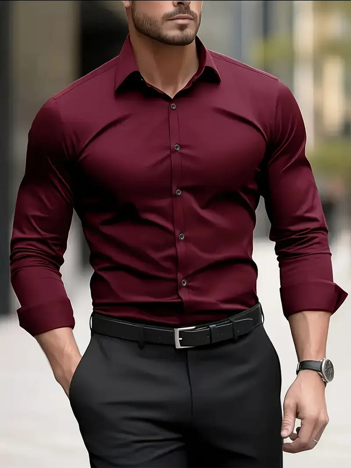 Non Iron Shirt | Wrinkle Free | Slim Fit | Button-Up Shirt | Men&