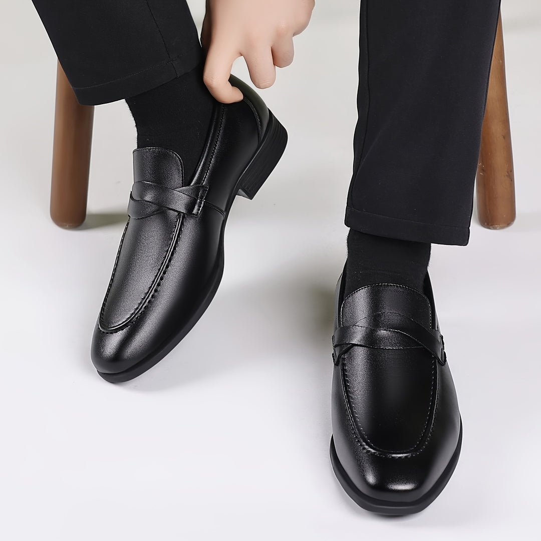Men Dress Loafers - Stylish Slip-On Dress Shoes Casual Attire | Rubber Sole Shoes