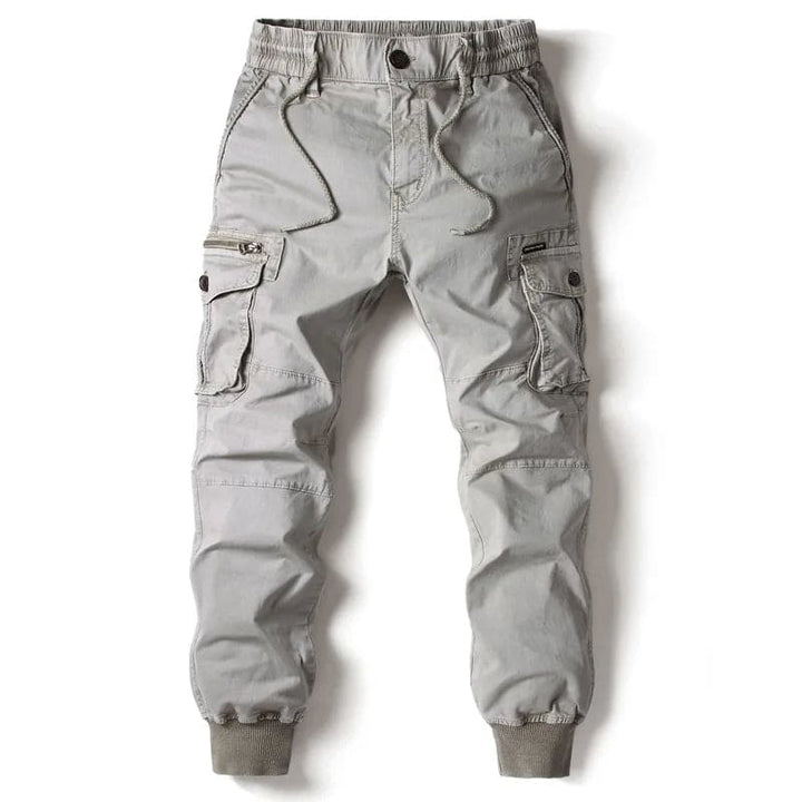 Men’s Cargo Jogger Pants Drawstring Elastic Waist Tactical Utility Trousers
