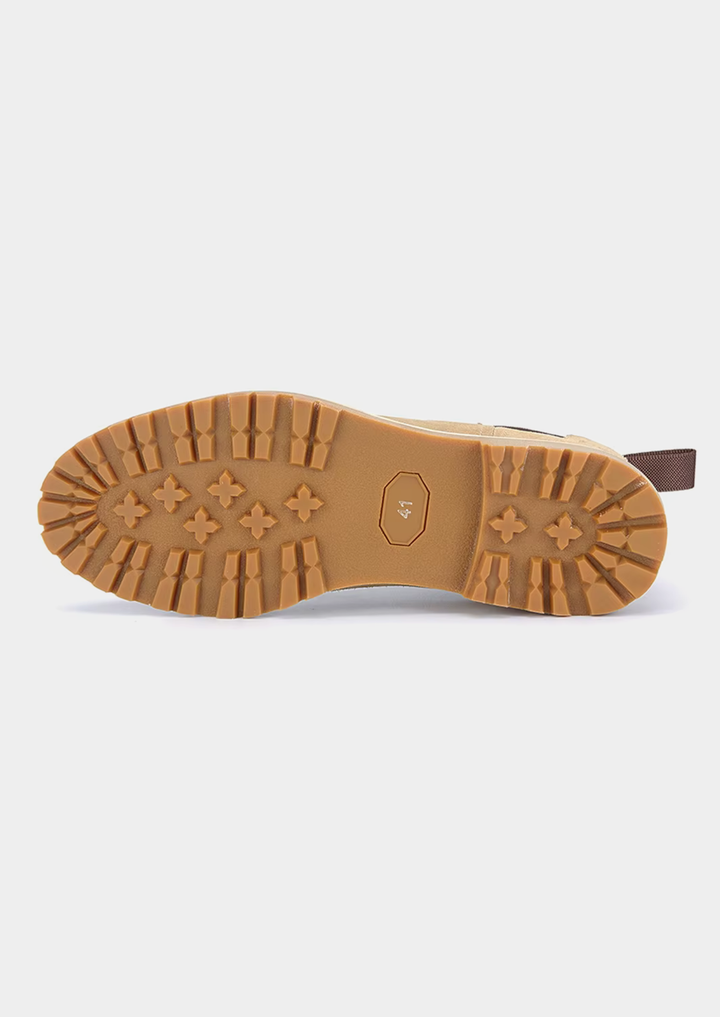 Sand Suede Chelsea Winter Boot – Men’s Warm Slip-On Ankle Boot