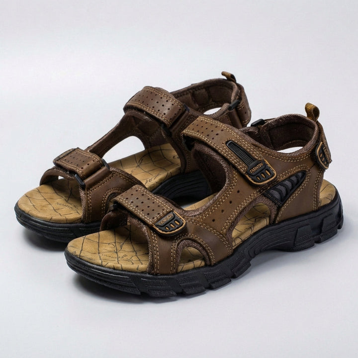 Adjustable Perforated Strap Sandals for Men – Orthopedic Support &amp; Comfort