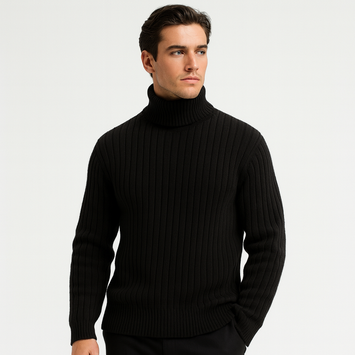Spraykis | Ribbed Knitted Turtleneck Warm Men Sweater