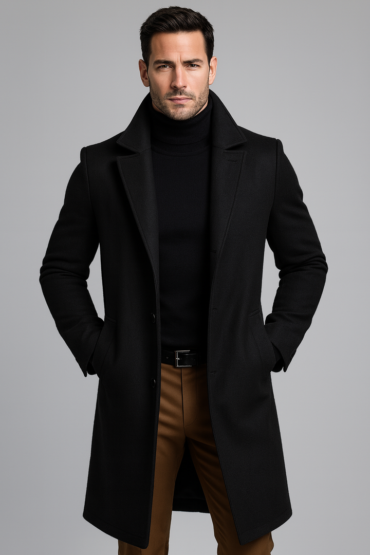 Mens Classic Wool Overcoat