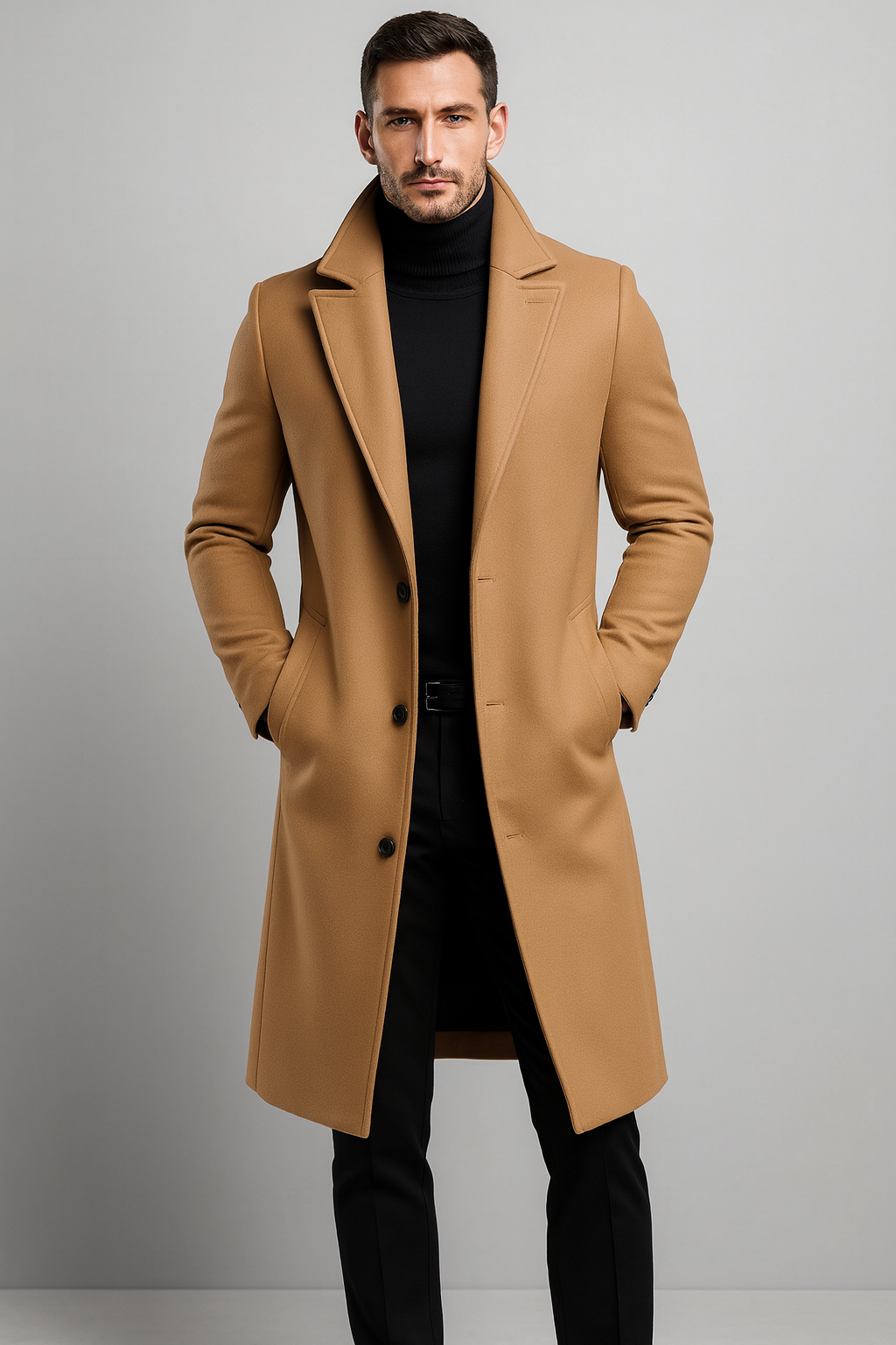 Mens Classic Wool Overcoat